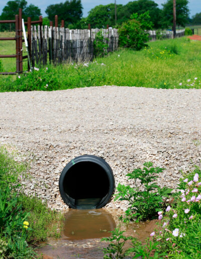 Drainage pipe: New culvert under small country side gravel road