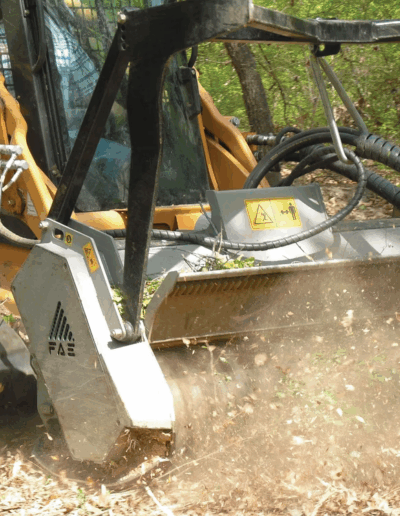 skid steer using for grading